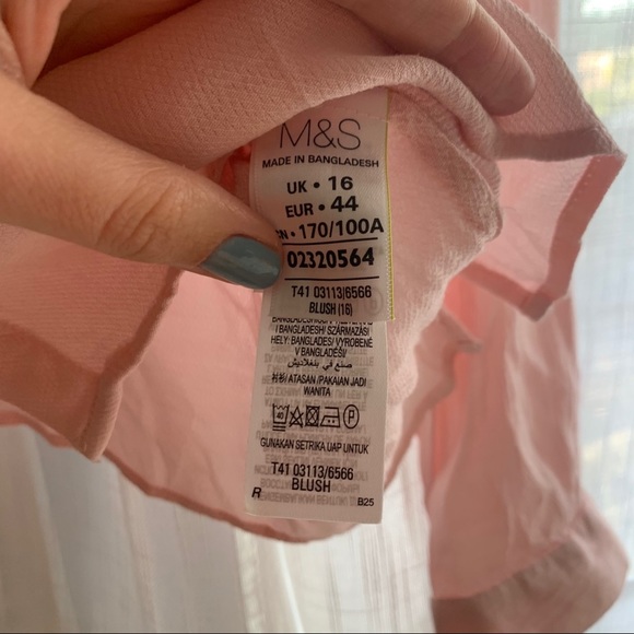 M&S Collection Pink Button Down - Picture 6 of 6